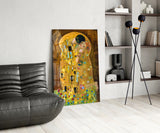 Gustav Klimt "The Kiss" Glass Wall Art