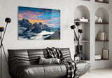 Mountains Glass Wall Art