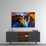 Horses Glass Wall Art