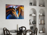 Horses Glass Wall Art