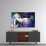 White Horse Glass Wall Art