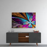 Colorful Flower Glass Wall Art