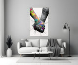 Hand in Hand Glass Wall Art