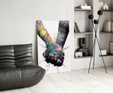 Hand in Hand Glass Wall Art