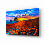 Poppy Field Glass Wall Art