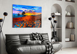 Poppy Field Glass Wall Art