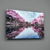 Pink Landscape Glass Wall Art