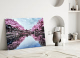 Pink Landscape Glass Wall Art