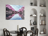 Pink Landscape Glass Wall Art