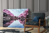 Pink Landscape Glass Wall Art