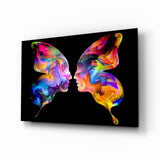 Butterfly Silhouettes Glass Wall Art