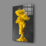 Yellow Smoke Glass Wall Art