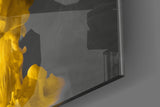 Yellow Smoke Glass Wall Art