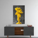 Yellow Smoke Glass Wall Art