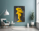 Yellow Smoke Glass Wall Art