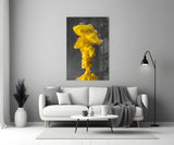 Yellow Smoke Glass Wall Art