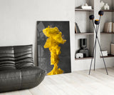 Yellow Smoke Glass Wall Art