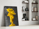 Yellow Smoke Glass Wall Art