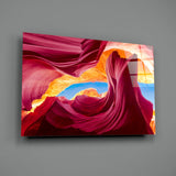 Red Valley Glass Wall Art