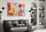 Modern Patchwork Glass Wall Art