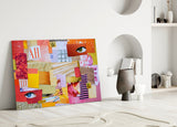 Modern Patchwork Glass Wall Art