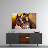 Horses Glass Wall Art