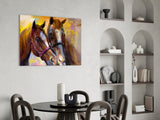 Horses Glass Wall Art