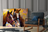 Horses Glass Wall Art