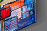 Abstract City Glass Wall Art