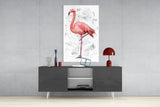 Flamingo Glass Wall Art