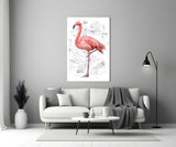 Flamingo Glass Wall Art