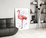 Flamingo Glass Wall Art