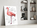 Flamingo Glass Wall Art