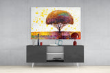 Colorful Tree Glass Wall Art