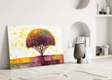 Colorful Tree Glass Wall Art