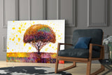 Colorful Tree Glass Wall Art