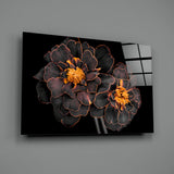 Brown Flower Glass Wall Art