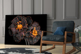 Brown Flower Glass Wall Art