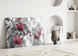 Pink Roses Glass Wall Art