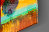 Colorful Trees Glass Wall Art