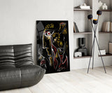 Abstract Faces Glass Wall Art