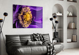 Yellow Flower Glass Wall Art