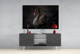 Black Swan Glass Wall Art