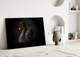 Black Swan Glass Wall Art