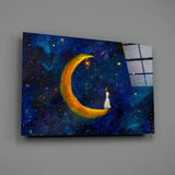 Moon House Glass Wall Art