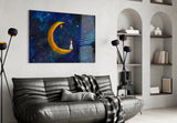 Moon House Glass Wall Art