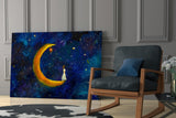 Moon House Glass Wall Art