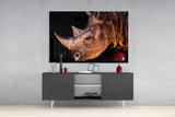 Rhino Glass Wall Art