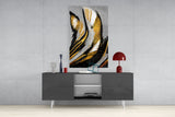 Golden Wings Glass Wall Art