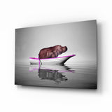 Hippopotame Impression sur verre